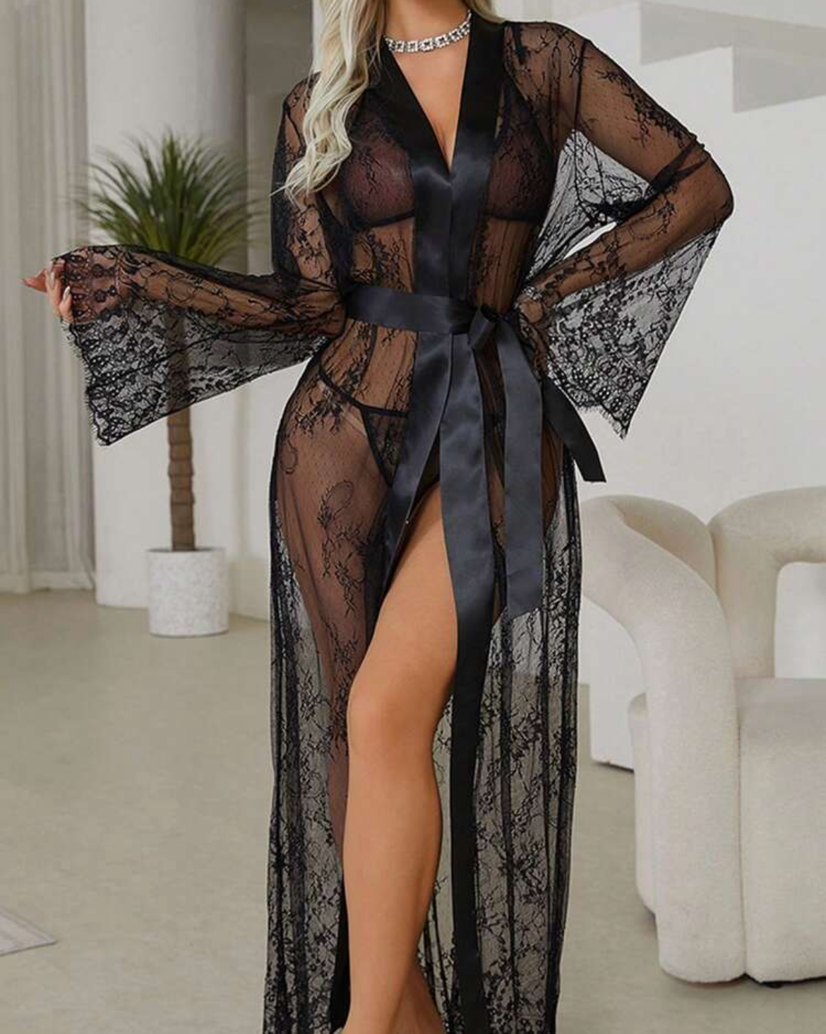 Romance Lace Long Robe