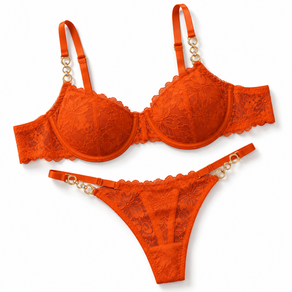Citrine Lace Lingerie Set