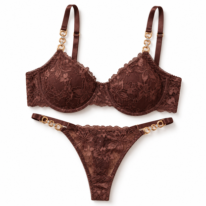Citrine Lace Lingerie Set