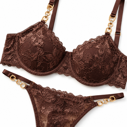 Citrine Lace Lingerie Set