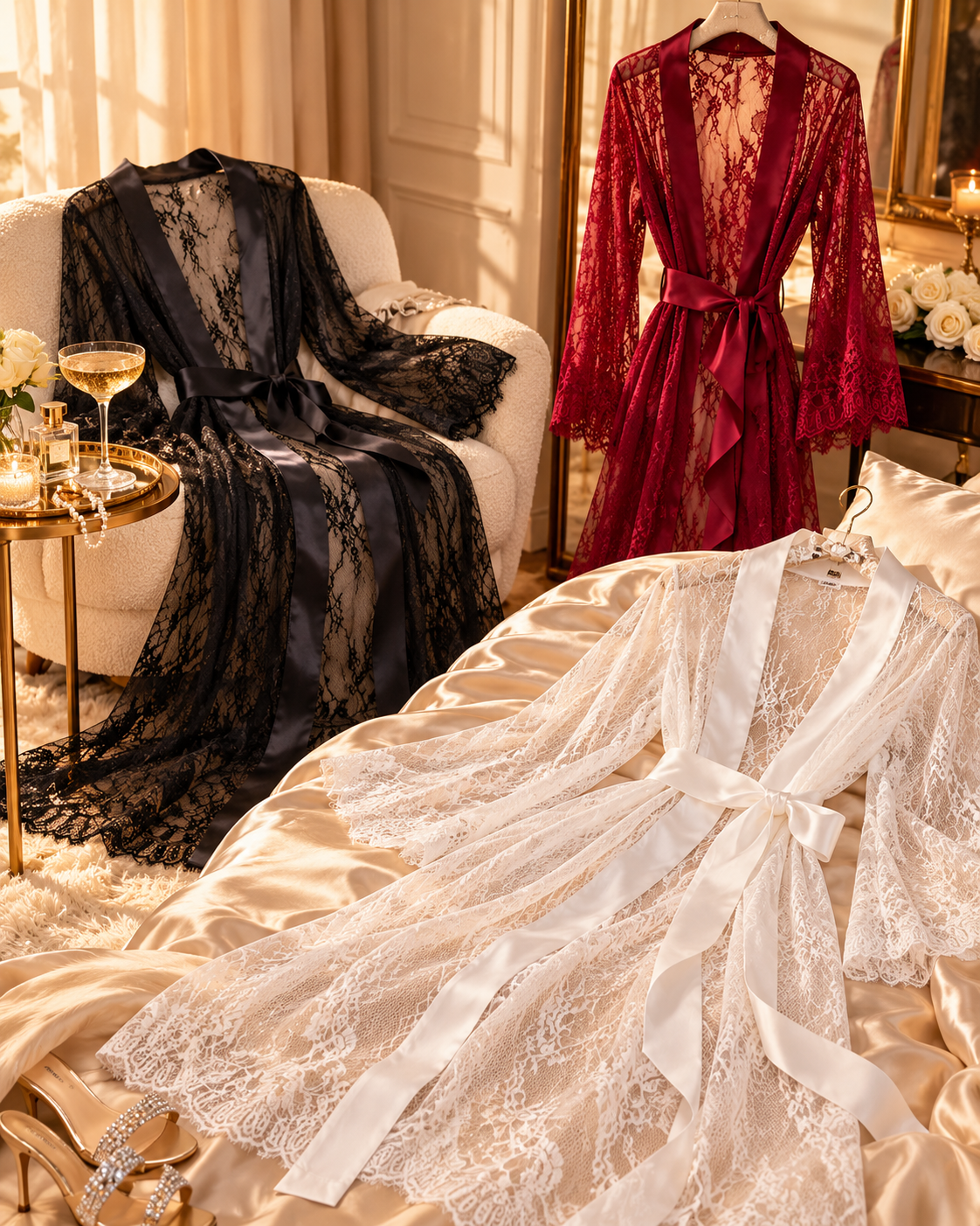 Romance Lace Long Robe