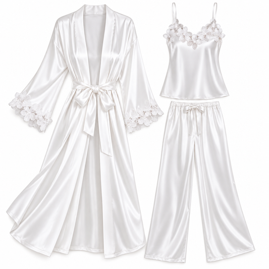 Bride Lace Lounge Three-Piece Set