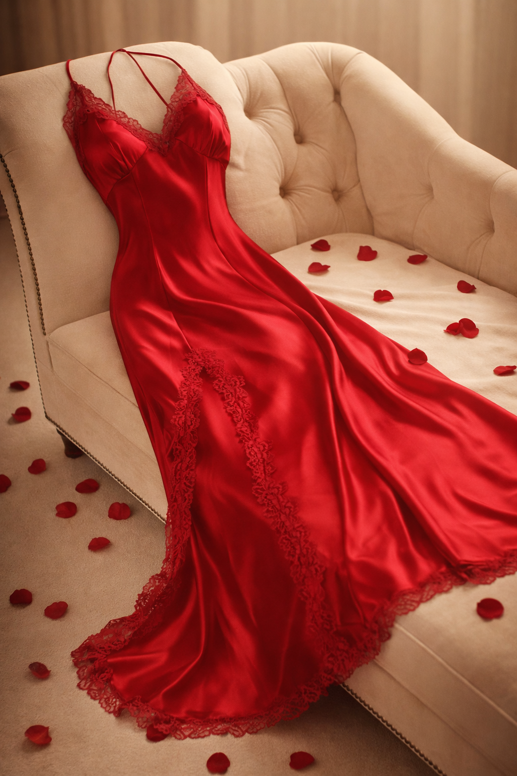 Scarlet Silk Gown