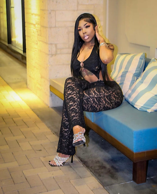 Flare Pants Lace Jumpsuit
