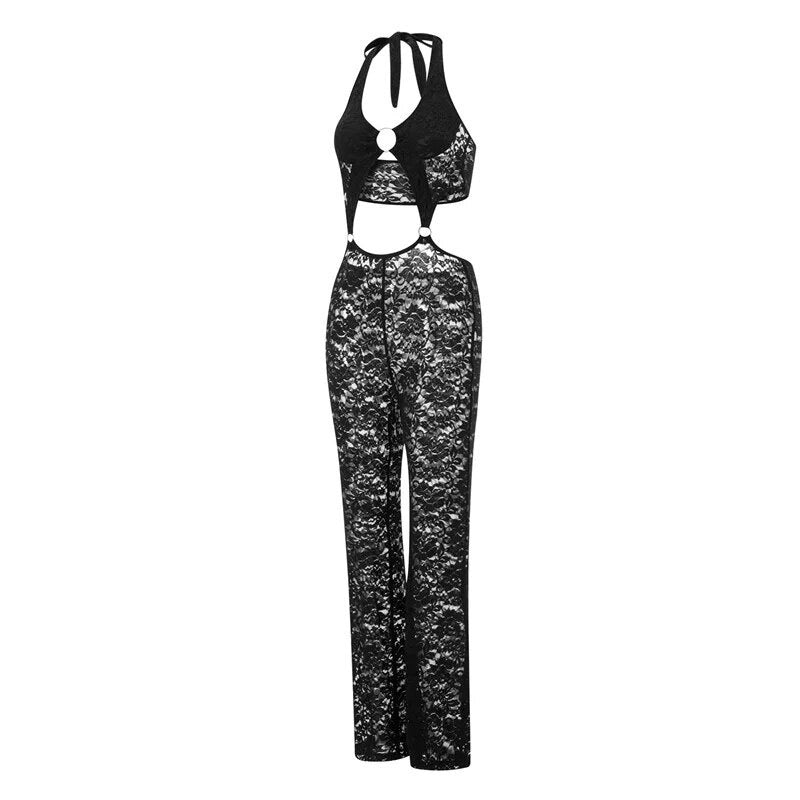 Flare Pants Lace Jumpsuit