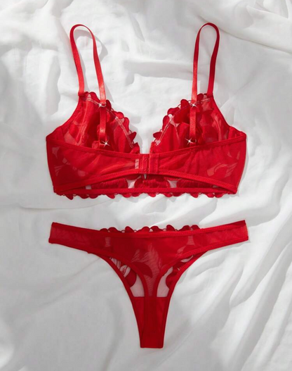 Midnight Bloom Lace Set
