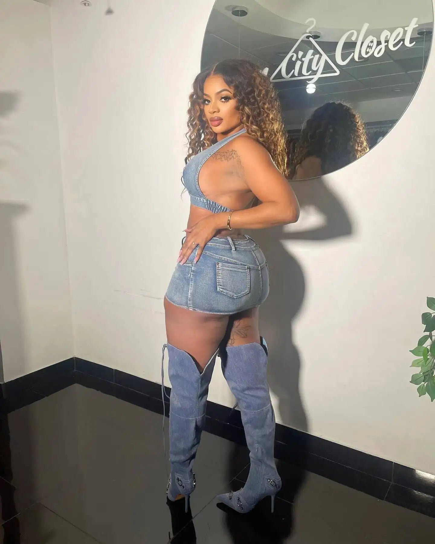 Bianca Denim Two Piece