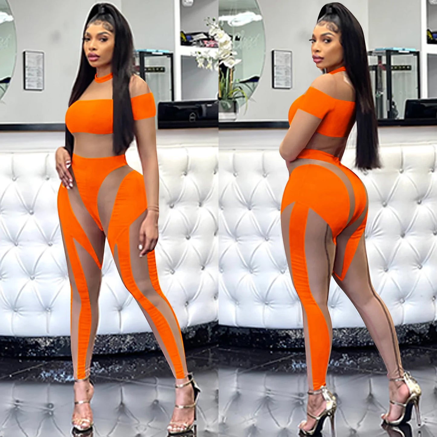 Monica Mesh Jumpsuit