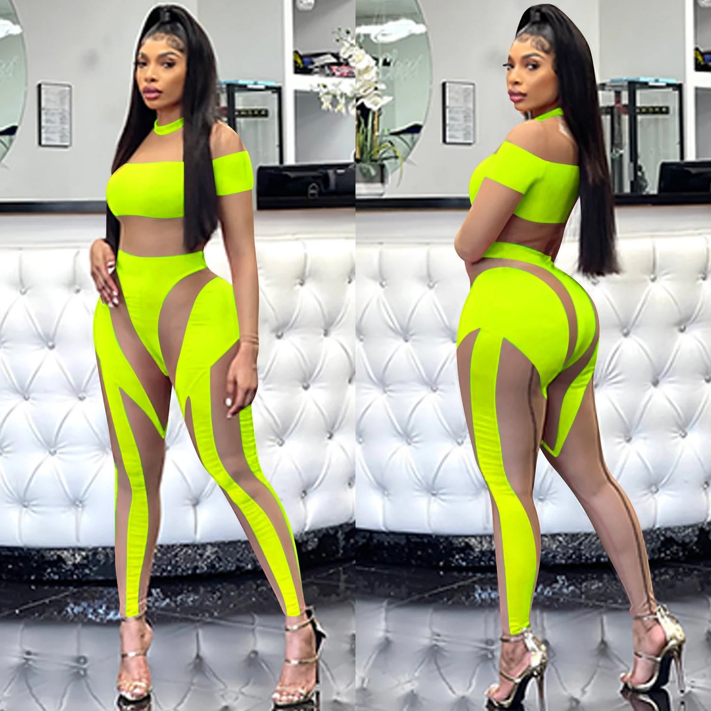 Monica Mesh Jumpsuit