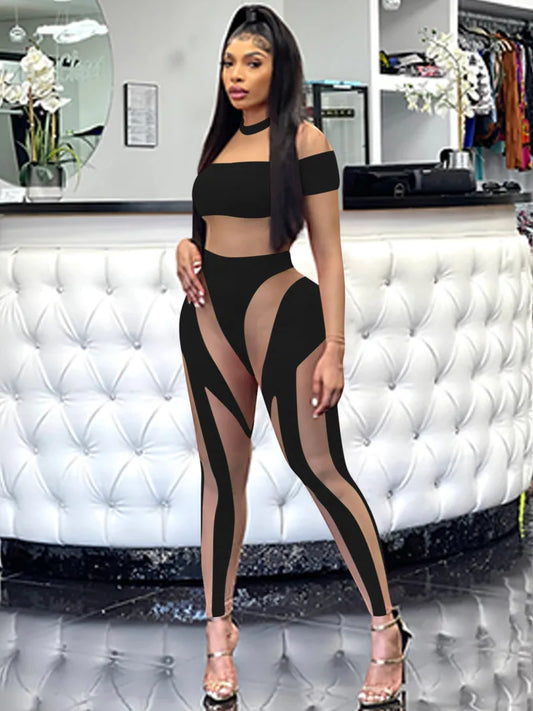 Monica Mesh Jumpsuit